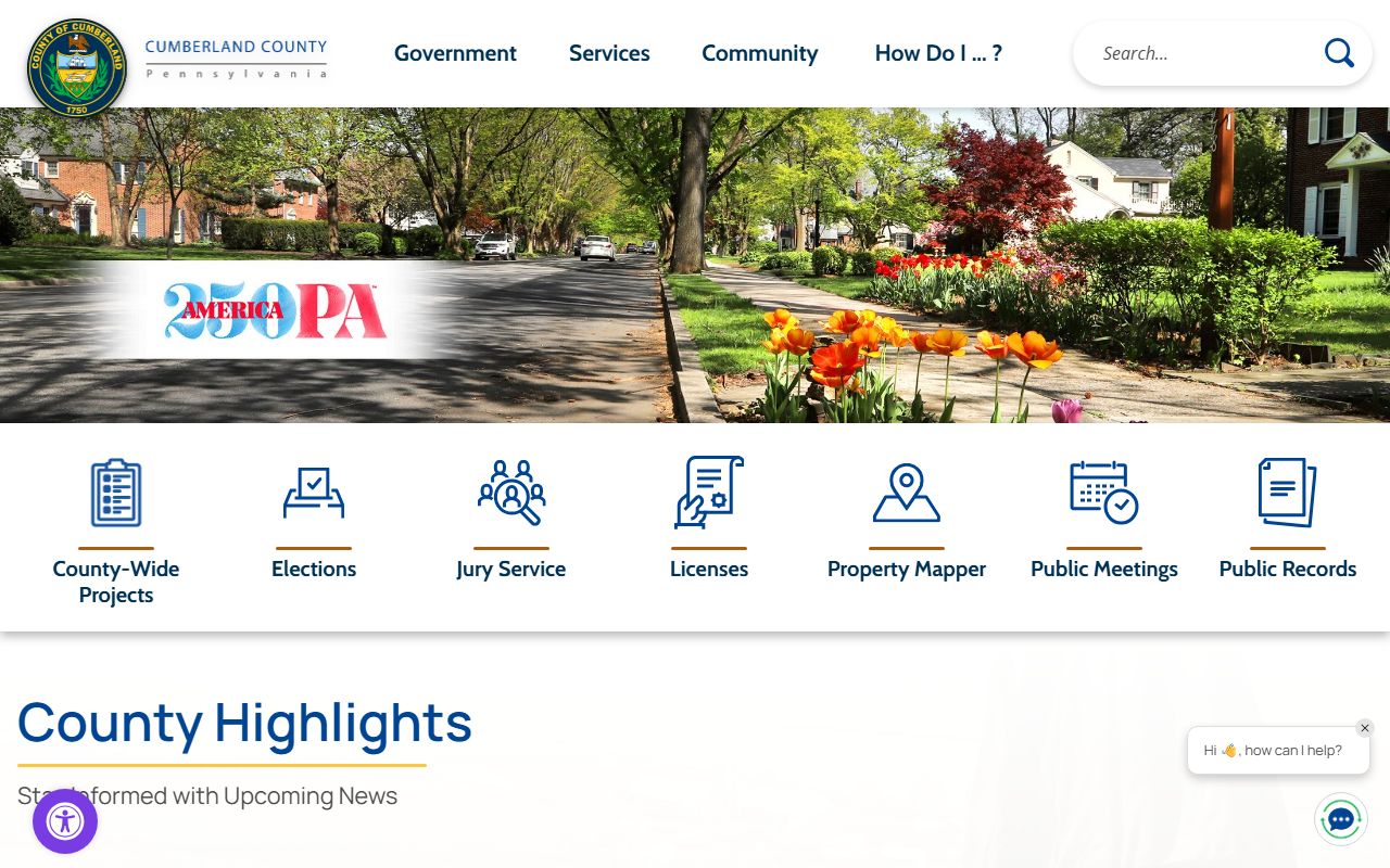 Cumberland County official website for traffic court records and court information