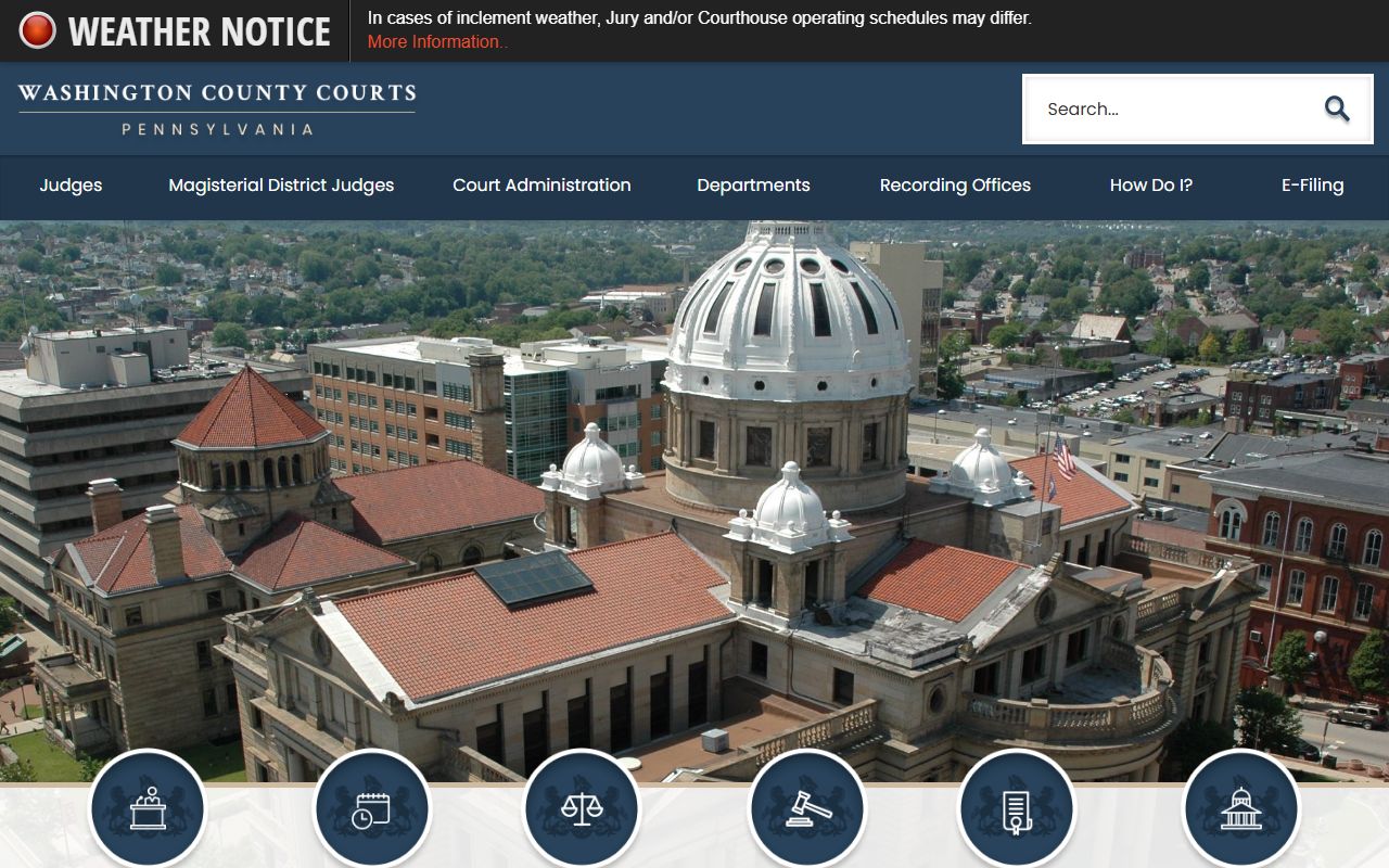 Washington County Courts PA official website for traffic court records