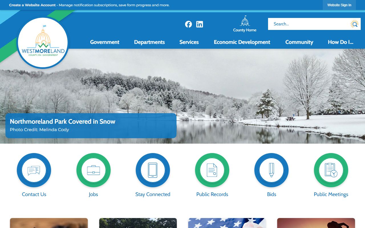 Westmoreland County PA official website for traffic court records