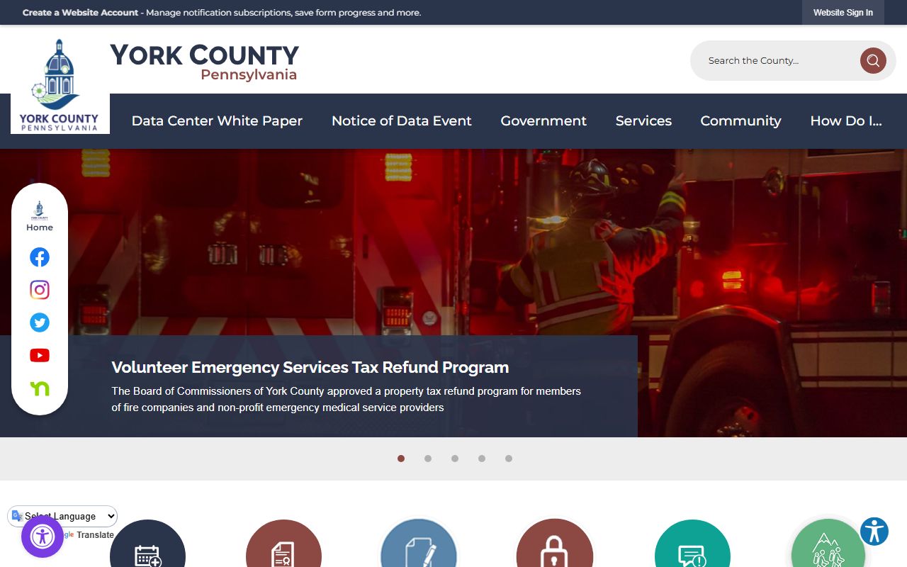York County Pennsylvania official website with traffic court records and court information